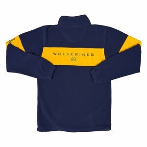 Vintage university of Michigan wolverines quarter zip fleece pullover jacket - M